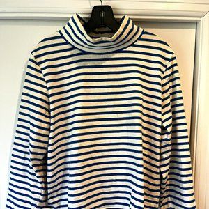 J. Crew Nautical Striped Mock Neck Pullover Size M